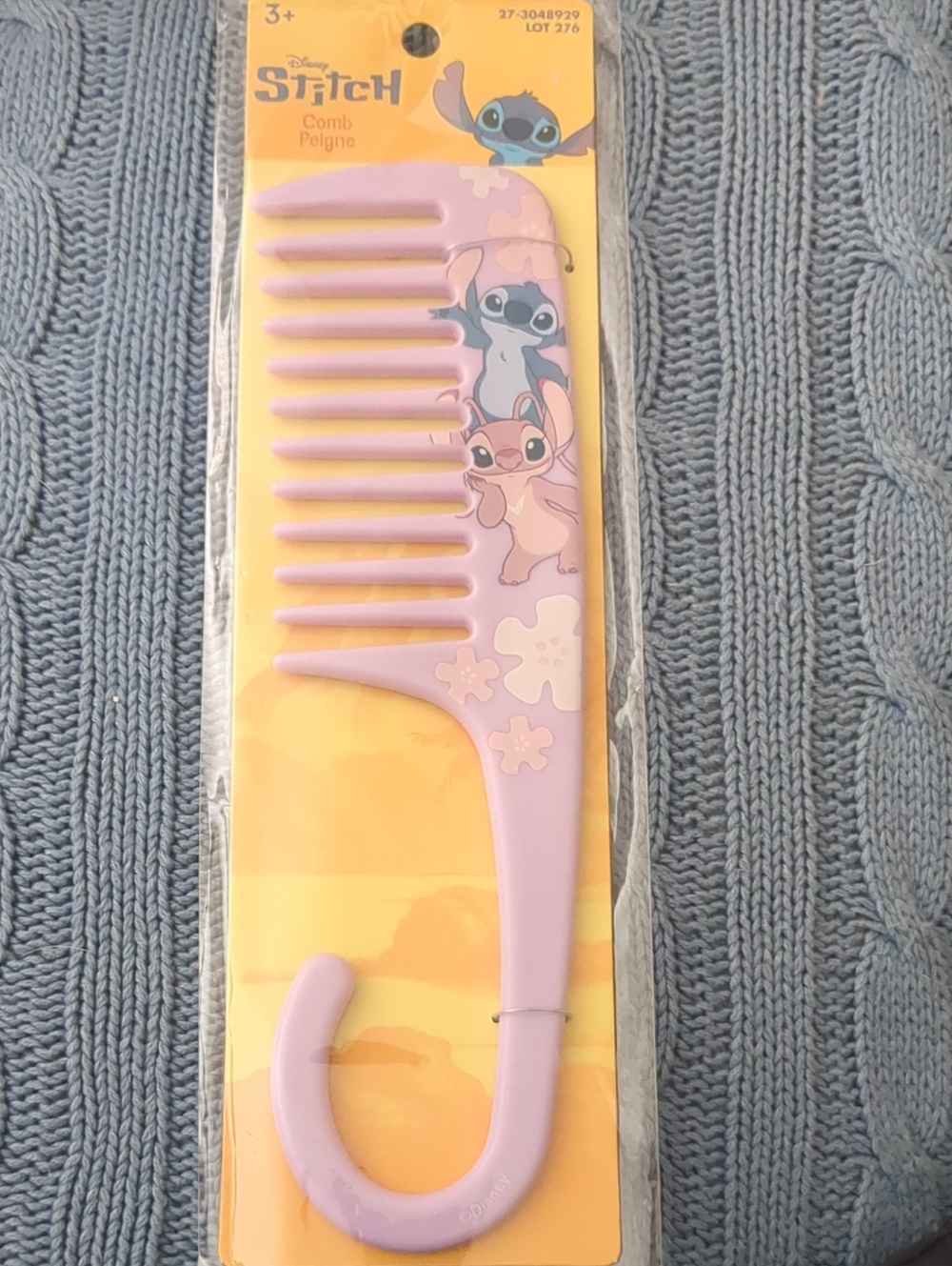 Disney Wide-Tooth Kids Comb with Stitch & Angel Design